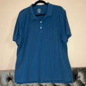J. Crew Stretch Pique Navy Collared Shirt |XL|